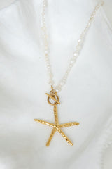 Aria Starfish Pearl Necklace - Gold - Suni and Sol - The Self Styler