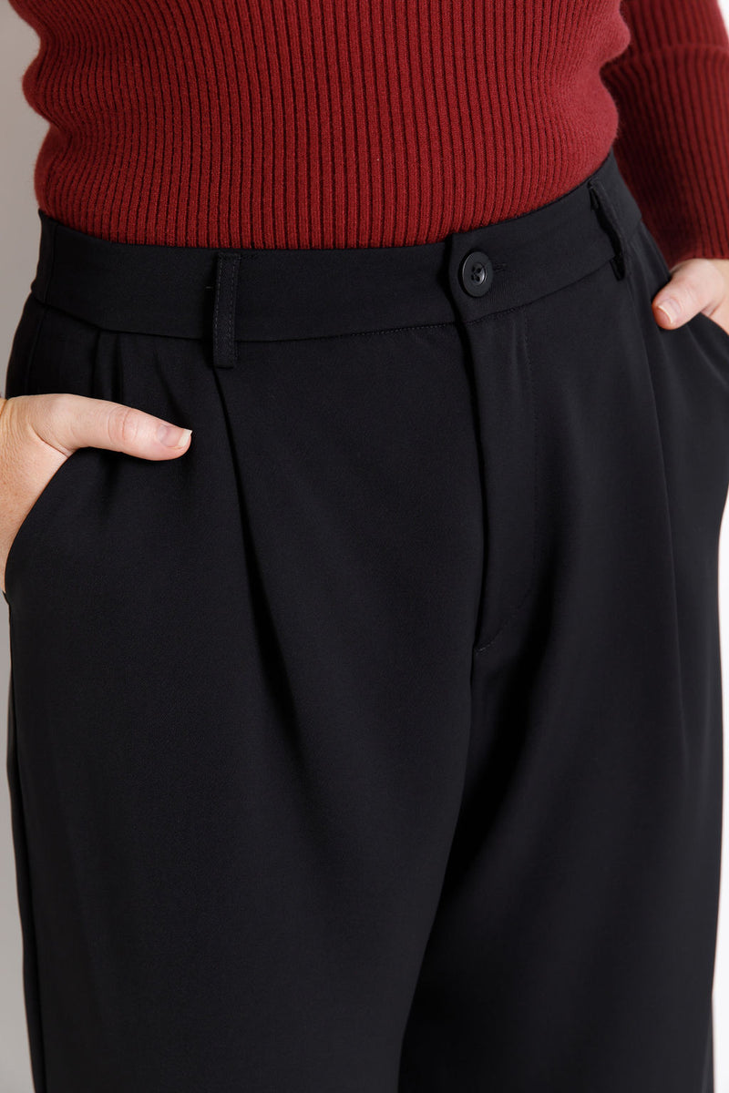 Rae Wide-Leg Pants - Black - The Self Styler