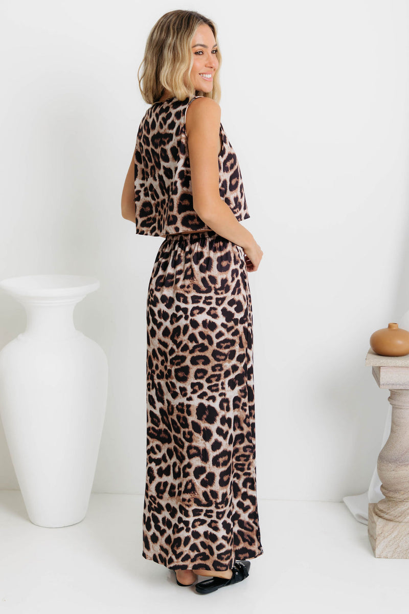Reef Maxi Skirt - Leopard Print - The Self Styler