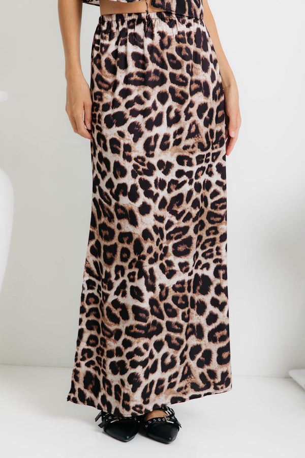 Reef Maxi Skirt - Leopard Print - The Self Styler