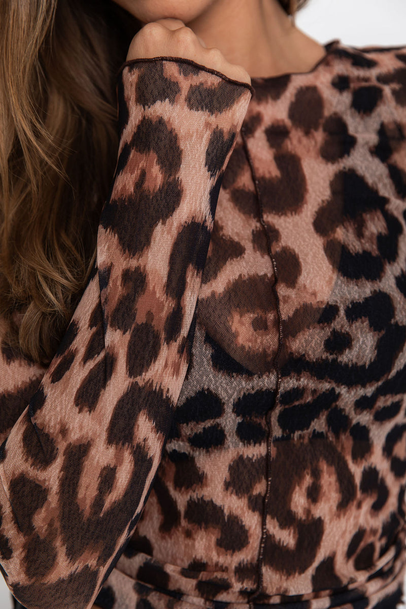 Hunter Mesh Top - Leopard - The Self Styler