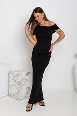 Carrie Maxi Dress - Black - The Self Styler