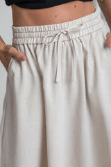 Ellie Contrast Maxi Skirt - Natural - The Self Styler