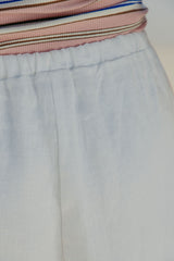 Willow Straight-Leg Linen Pants - White - The Self Styler