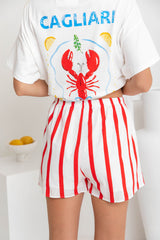 Polly Shorts - Red and White Stripes - The Self Styler