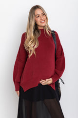 Dulcie Knit Top - Burgundy - The Self Styler