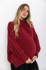 Dulcie Knit Top - Burgundy - The Self Styler