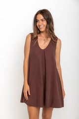 Noa Swing Dress - Chocolate - The Self Styler