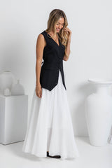 Stassi Maxi Skirt - White - The Self Styler