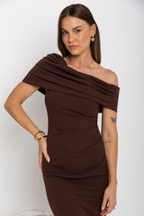 Carrie Maxi Dress - Choc - The Self Styler