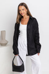Archie Relaxed-Fit Linen Shirt - Black - The Self Styler
