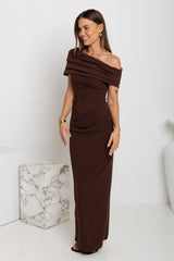 Carrie Maxi Dress - Choc - The Self Styler