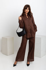 Archie Relaxed-Fit Linen Shirt - Chocolate - The Self Styler