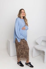 Charlie Knit Jumper - Blue Marle - The Self Styler