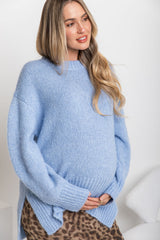 Charlie Knit Jumper - Blue Marle - The Self Styler