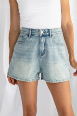 Aria Denim Shorts - Vintage Wash - The Self Styler