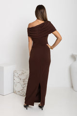 Carrie Maxi Dress - Choc - The Self Styler