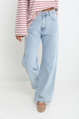 Dakota Straight-Leg Denim Jeans - Light Blue Wash - The Self Styler Exclusive - The Self Styler