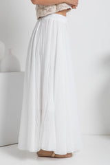 Stassi Maxi Skirt - White - The Self Styler