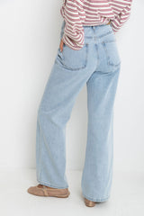 Dakota Straight-Leg Denim Jeans - Light Blue Wash - The Self Styler Exclusive - The Self Styler