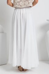 Stassi Maxi Skirt - White - The Self Styler