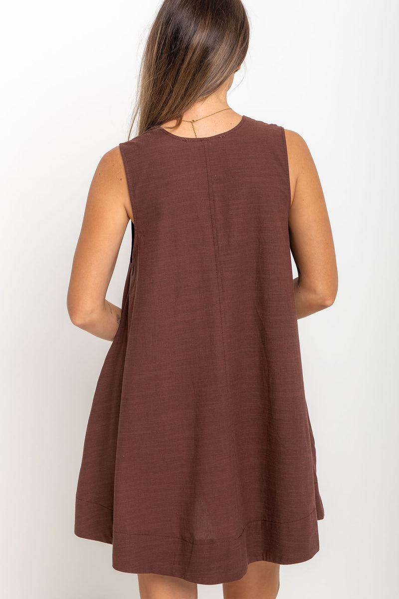 Noa Swing Dress - Chocolate - The Self Styler