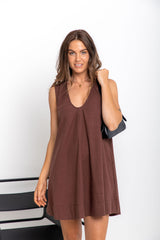 Noa Swing Dress - Chocolate - The Self Styler