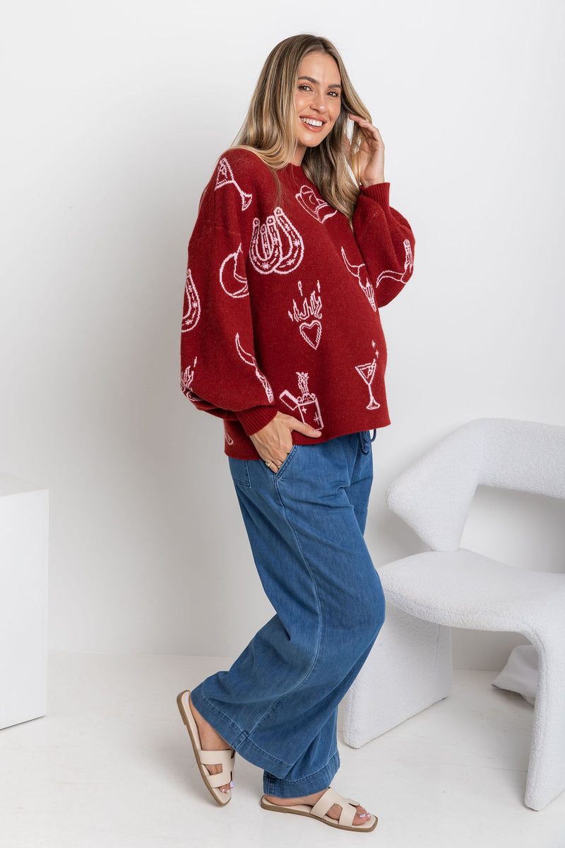 Tennessee Knit - Burgundy - The Self Styler