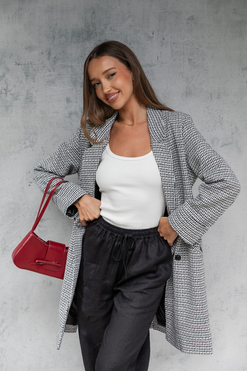 Valentina Coat - Black and White - The Self Styler
