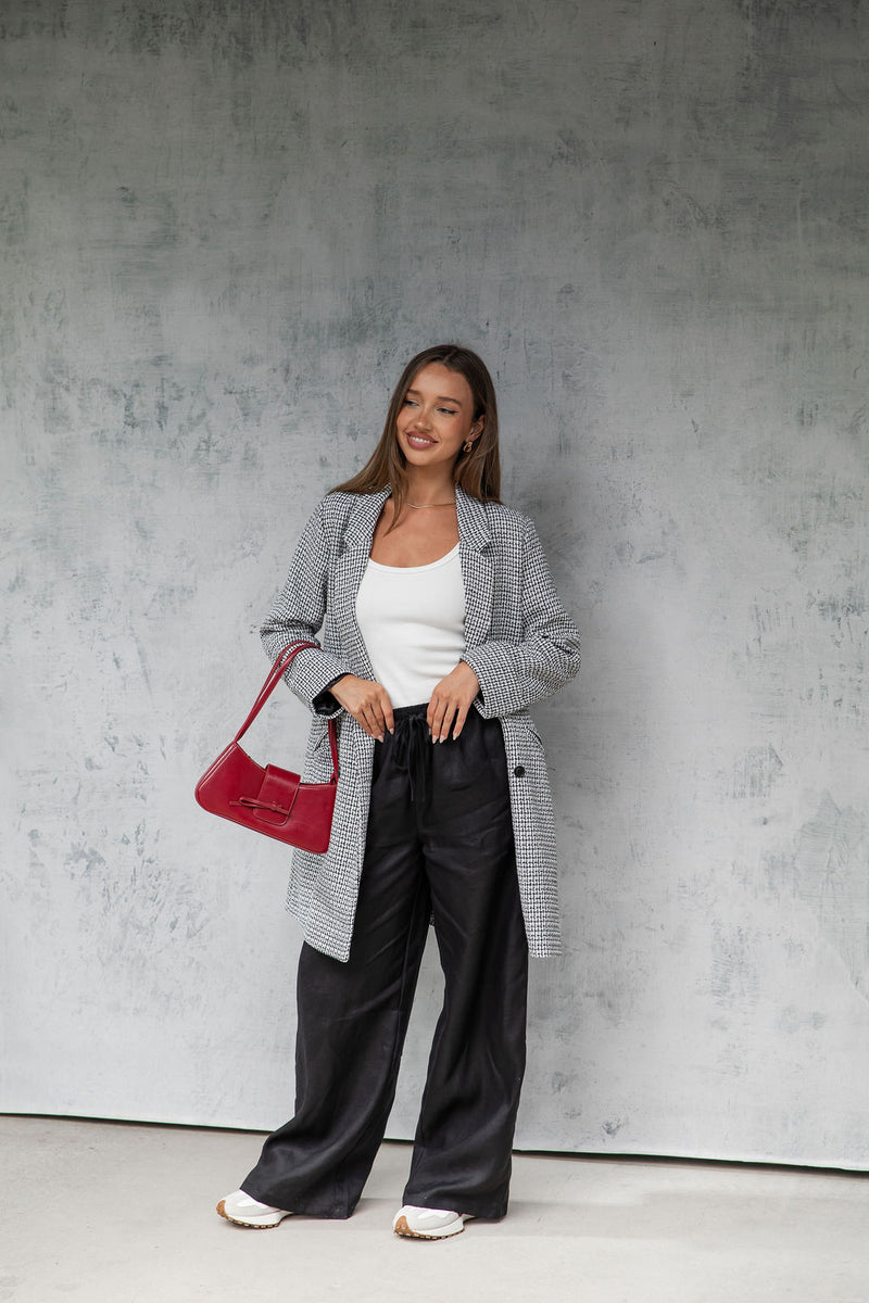 Tahlia Linen Pants - Black - The Self Styler