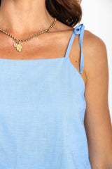 Luka Cami Top - Blue - The Self Styler