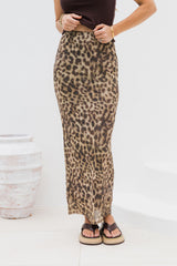Taj Maxi Skirt - Leopard Print - The Self Styler