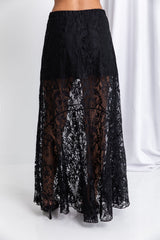 Zahra Lace Skirt - Black - The Self Styler