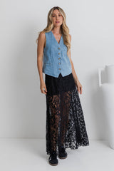 Zahra Lace Skirt - Black - The Self Styler