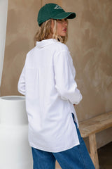 Kent Long Sleeve Shirt - White - The Self Styler
