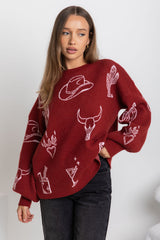 Tennessee Knit - Burgundy - The Self Styler