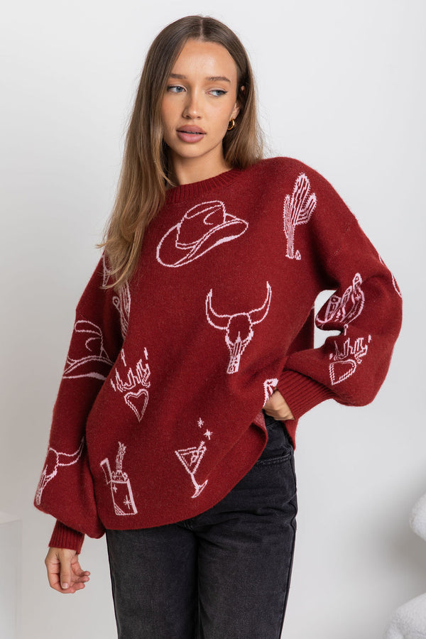 Tennessee Knit - Burgundy - The Self Styler