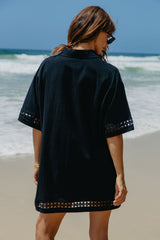 Sophie Relaxed-Fit Dress - Black - The Self Styler