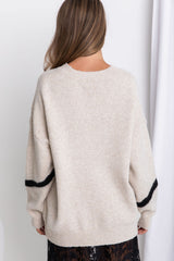 Sadie Bow Knit - Oat - The Self Styler