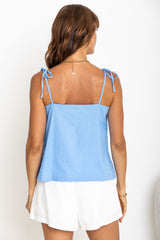 Luka Cami Top - Blue - The Self Styler