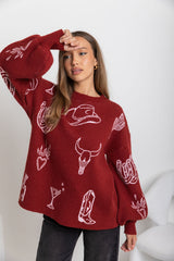 Tennessee Knit - Burgundy - The Self Styler