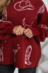 Tennessee Knit - Burgundy - The Self Styler