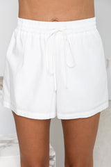 Fletcher Cotton Poplin Shorts - White - The Self Styler