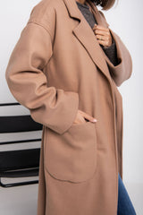 Callie Oversized Coat - Caramel - The Self Styler