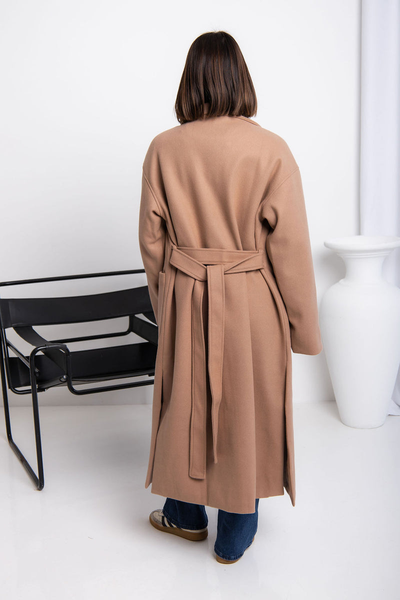 Callie Oversized Coat - Caramel - The Self Styler