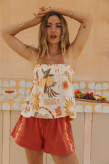 Sylvie Cami Top - Palmira Print - The Self Styler