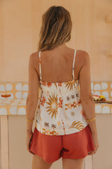 Sylvie Cami Top - Palmira Print - The Self Styler