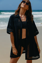 Sophie Relaxed-Fit Dress - Black - The Self Styler