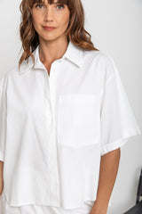 Cameron Cotton Shirt - White - The Self Styler