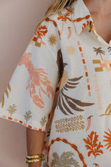 Ella Shirt - Palmira Print - The Self Styler